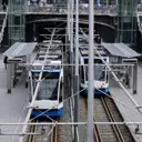 thema architectuur, tramstation -De Rietlanden-, gate to Oostelijk Havengebied