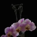 thema flora, Orchid and two figures